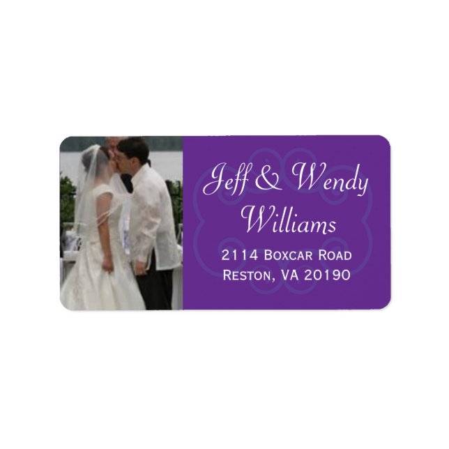 Purple Photo Labels (Front)