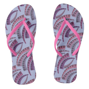 Purple Piano Keys Curved Jandals