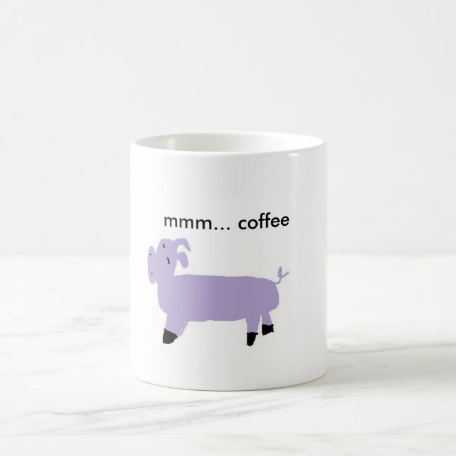 purple pig, mmm... coffee mug (Center)