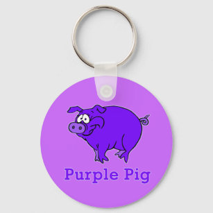 Purple Pig on Apparel, Mugs, Baby Shirts Key Ring