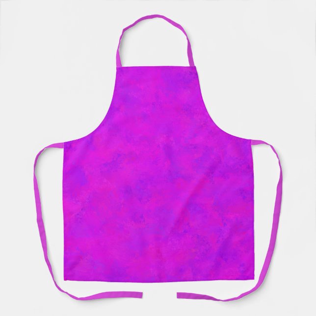 Purple Pink Abstract Pattern Apron (Front)
