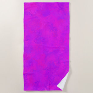 Purple Pink Abstract Pattern Beach Towel