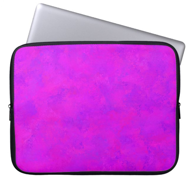 Purple Pink Abstract Pattern Laptop Sleeve (Front)
