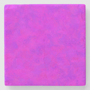 Purple Pink Abstract Pattern Stone Coaster
