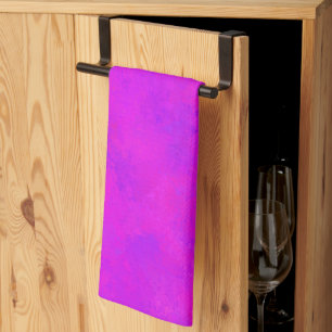 Purple Pink Abstract Pattern Tea Towel