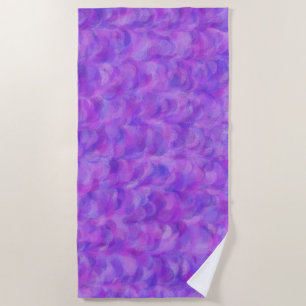 Purple Pink Abstract Seamless Pattern Beach Towel