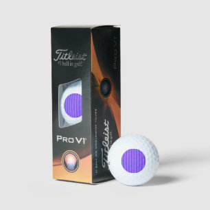 Purple Pink And Blue Bubblegum Tartan Print, Golf Balls