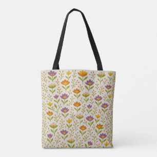 Purple, Pink and Green Tote Bag