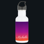 Purple, pink and orange gradient ombre 532 ml water bottle<br><div class="desc">Purple,  pink and orange gradient ombre</div>