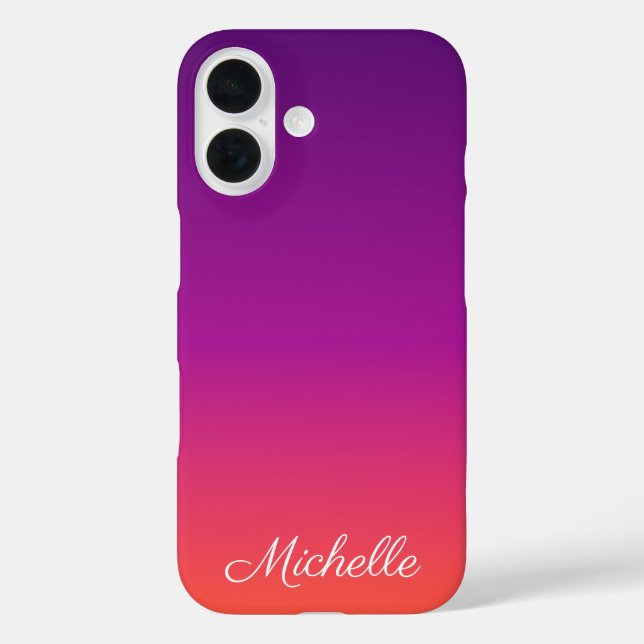 Purple, pink and orange gradient ombre Case-Mate iPhone case (Back)