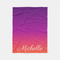 Purple, pink and orange gradient ombre