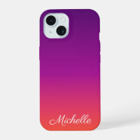 Purple, pink and orange gradient ombre