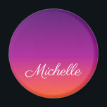 Purple, pink and orange gradient ombre magnet<br><div class="desc">Purple,  pink and orange gradient ombre</div>