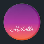 Purple, pink and orange gradient ombre magnet<br><div class="desc">Purple,  pink and orange gradient ombre</div>