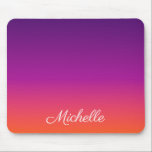 Purple, pink and orange gradient ombre mouse pad<br><div class="desc">Purple,  pink and orange gradient ombre</div>