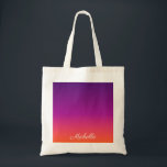 Purple, pink and orange gradient ombre tote bag<br><div class="desc">Purple,  pink and orange gradient ombre</div>