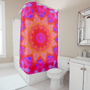 Purple, Pink and Orange Sunflower Shower Curtain