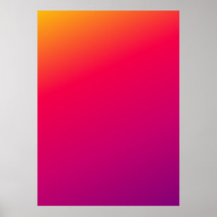 Purple, pink and yellow gradient Cover Poster