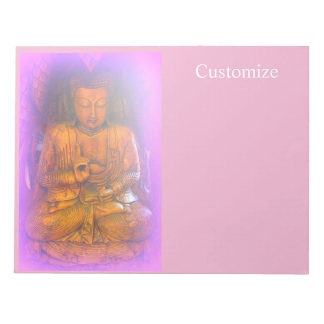 Purple/pink aura buddha  notepad (Front)