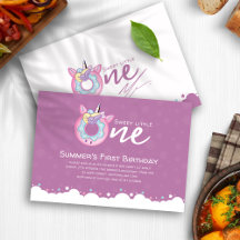 Purple Pink Baby Girl Sweet One 1st Birthday Dough