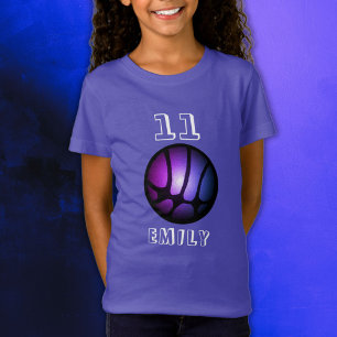 Purple Pink Black Metallic Basketball Ball  T-Shir T-Shirt