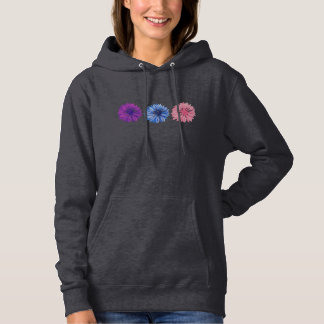 Purple, Pink & Blue Cornflower Trio Hoodie