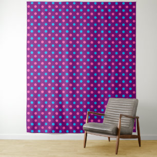 Purple Pink Blue Polka Dot Pattern Tapestry