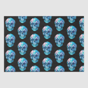 Purple Pink Blue Skull Black Halloween Tissue Paper