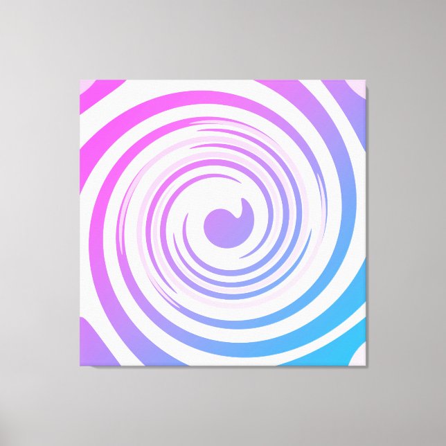 Purple Pink Blue Swirls Canvas Print (Front)