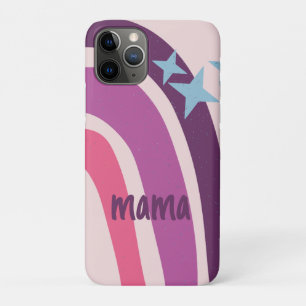 Purple Pink Bohemian Rainbow Personalized mama Case-Mate iPhone Case