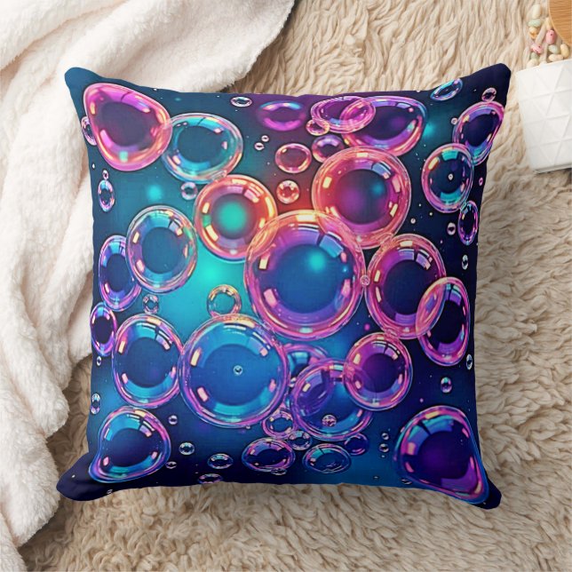 Purple Pink Bubble Magic Cushion (Blanket)