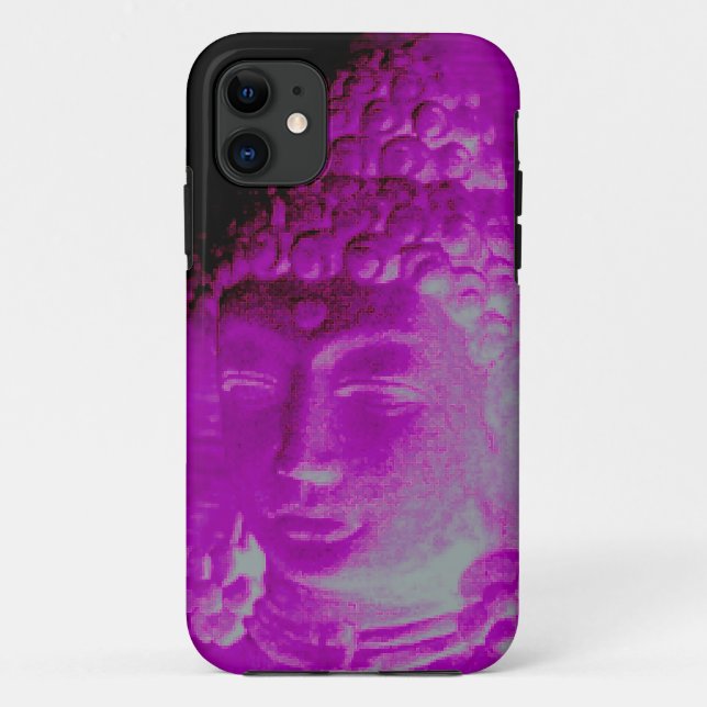 purple/pink Buddha head case (Back)