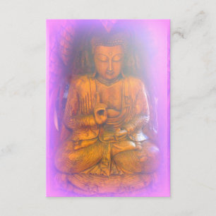 purple/pink buddha invitation card