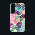 Purple Pink Butterflies Samsung Galaxy Case<br><div class="desc">Colourful Butterflies Flying Samsung Galaxy Cases or iPhone Cases - Painting - Customisable - Choose / Add Your Unique Text - Name / Colours / Font / Size / Elements - Image / more - Make Your Special Gift - Resize and move or remove and add elements / text with...</div>