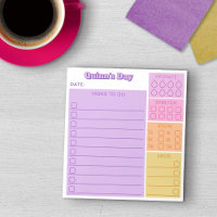 Purple Pink Day Tracker Tasks Steps Meds