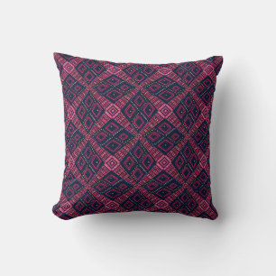 Purple, Pink Diamond Pattern Ankara Style Cushion
