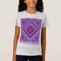 Purple Pink Diamond Squares Pattern Add Text Girly