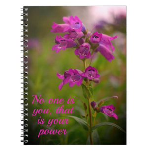 Purple Pink Dragonmouth Flower Motivational Notebo Notebook