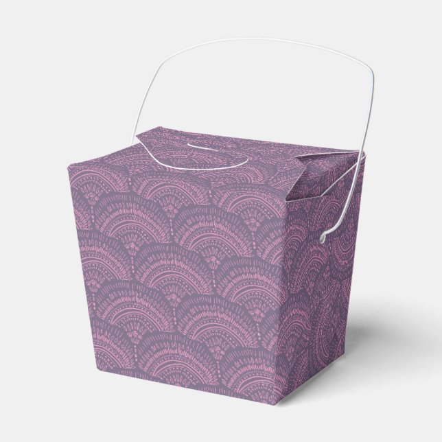 purple pink ethnic African traditional pattern Favour Box (Front Side)