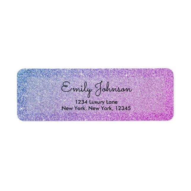 Purple Pink Faux Glitter Sparkle (Front)