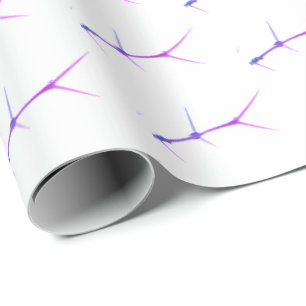 Purple Pink Fever Tree Thorns Wrapping Paper