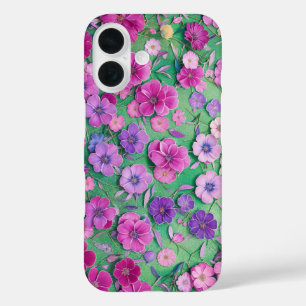 Purple Pink Floral Botanical Garden Phone Case