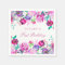 Purple Pink Floral Girl 1st Birthday Napkin