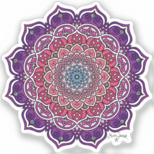 Purple-Pink Floral Mandala