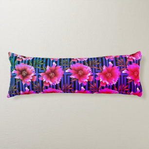 Purple & Pink Floral Print Body Pillow