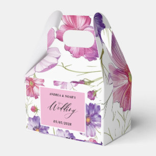  Purple Pink Floral Wedding  Favour Box