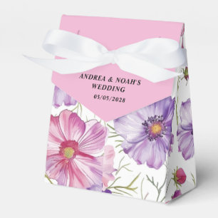  Purple Pink Floral Wedding  Favour Box