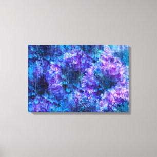 Purple pink flower pattern rich style design art canvas print