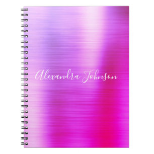 Purple Pink Foil Professional Girly Notebook