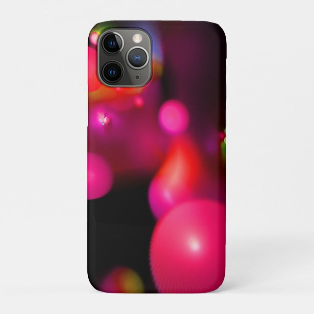 PURPLE PINK FUCHSIA ORANGE QUANTUM BUBBLES Case-Mate iPhone CASE (Back)